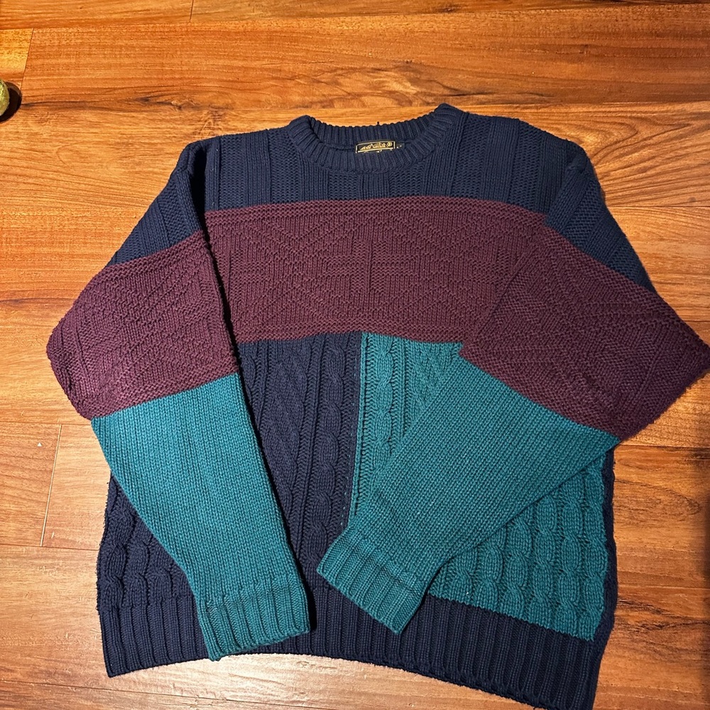 Eddie Bauer vintage cable knit sweater